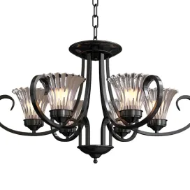 Modern glass iron chanderlier